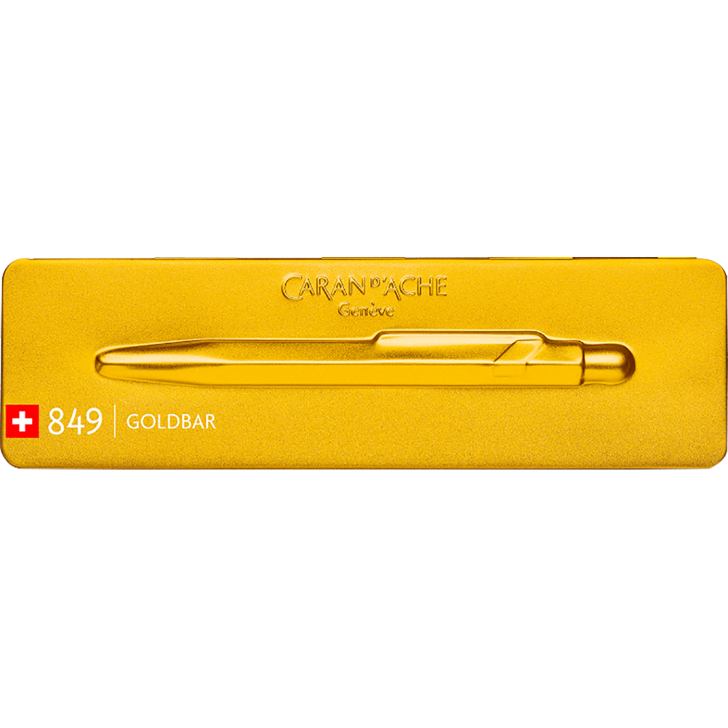 Caran d'Ache 849 Ballpoint Pen - Goldbar - Pen Boutique Ltd