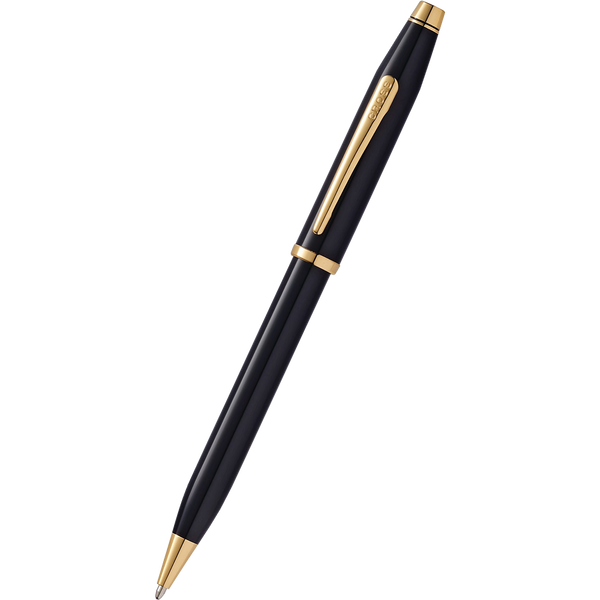 Cross Century II Ballpoint Pen - Black - Gold Trim-Pen Boutique Ltd