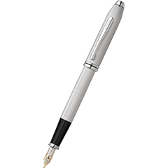 Cross Townsend Fountain Pen - 20th Anniversary - Brushed Platinum (Special Edition)-Pen Boutique Ltd