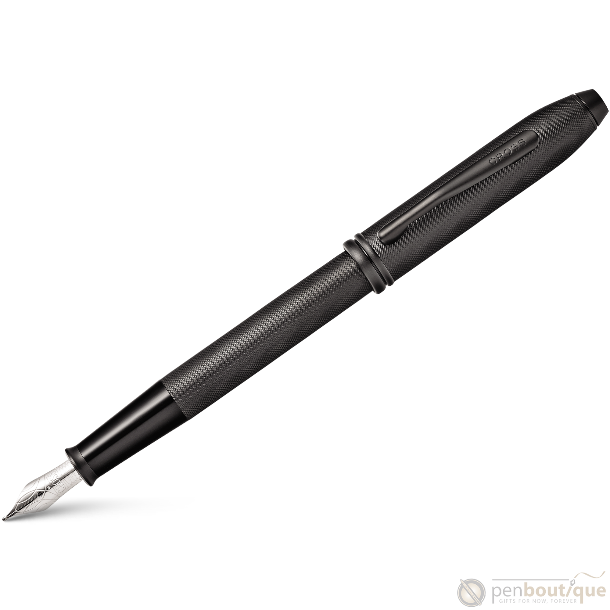 Cross Townsend Fountain Pen - Black Micro Knurl-Pen Boutique Ltd