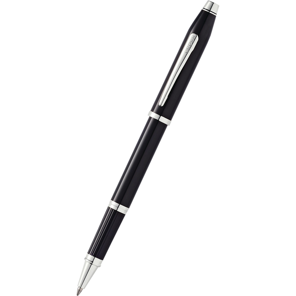 Cross Century II Rollerball Pen - Black - Rhodium Trim-Pen Boutique Ltd