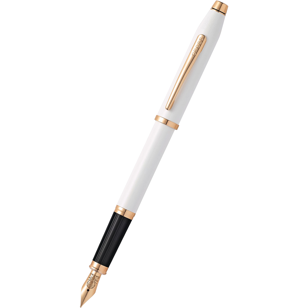 Cross Century II Fountain Pen - Pearlescent White - Rose Gold Trim-Pen Boutique Ltd