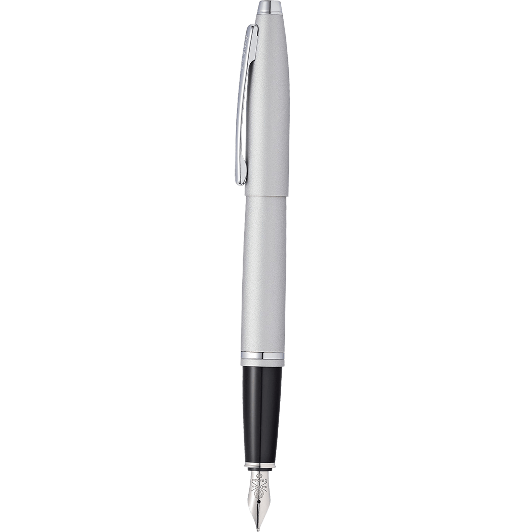 Cross Calais Fountain Pen - Satin Chrome - Medium-Pen Boutique Ltd