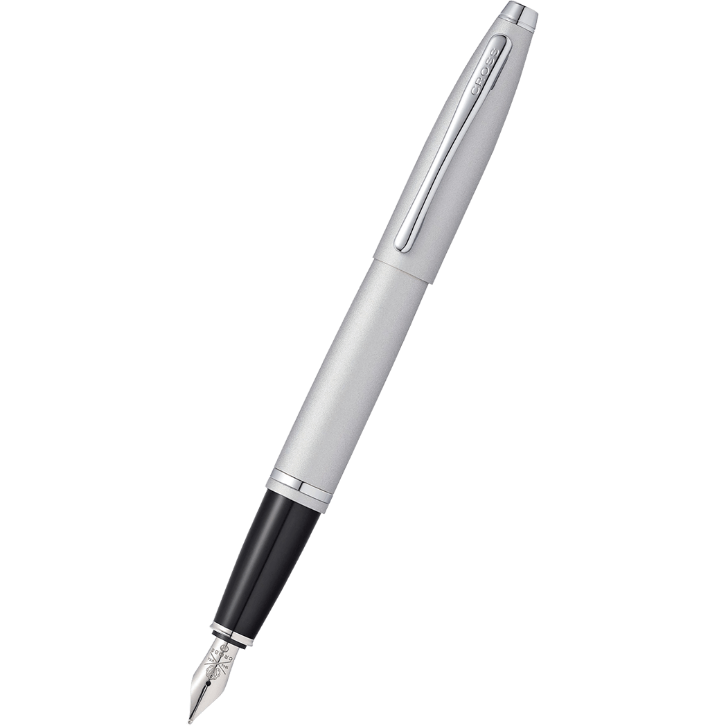 Cross Calais Fountain Pen - Satin Chrome - Medium-Pen Boutique Ltd