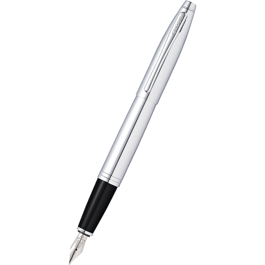 Cross Calais Fountain Pen - Polished Chrome - Medium-Pen Boutique Ltd