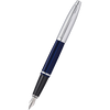 Cross Calais Fountain Pen - Chrome/Blue - Medium-Pen Boutique Ltd