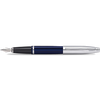 Cross Calais Fountain Pen - Chrome/Blue - Medium-Pen Boutique Ltd