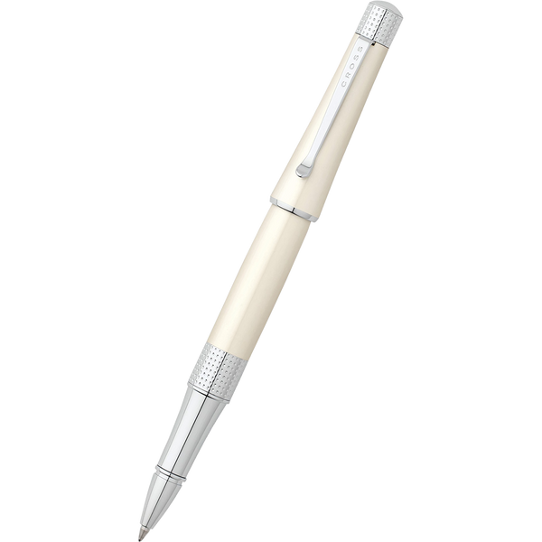 Cross Beverly Rollerball Pen - Pearlescent White Lacquer-Pen Boutique Ltd