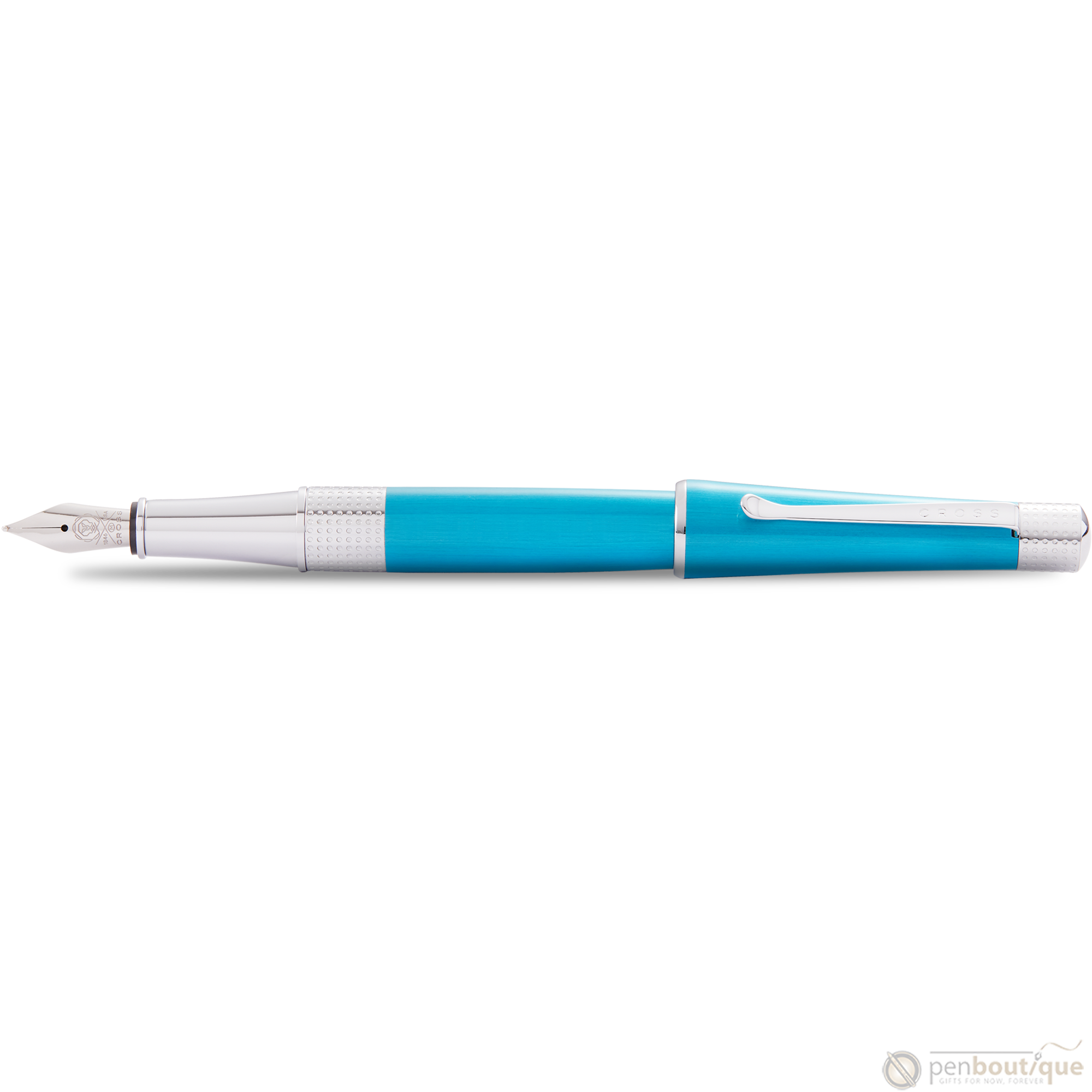 Cross Beverly Fountain Pen - Translucent Teal - Medium-Pen Boutique Ltd