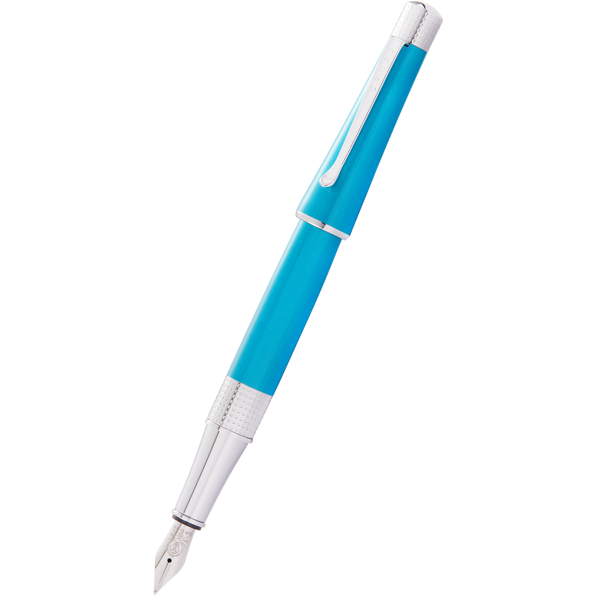 Cross Beverly Fountain Pen - Translucent Teal - Medium-Pen Boutique Ltd