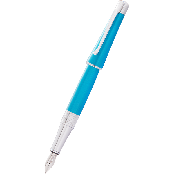 Cross Beverly Fountain Pen - Translucent Teal - Medium-Pen Boutique Ltd