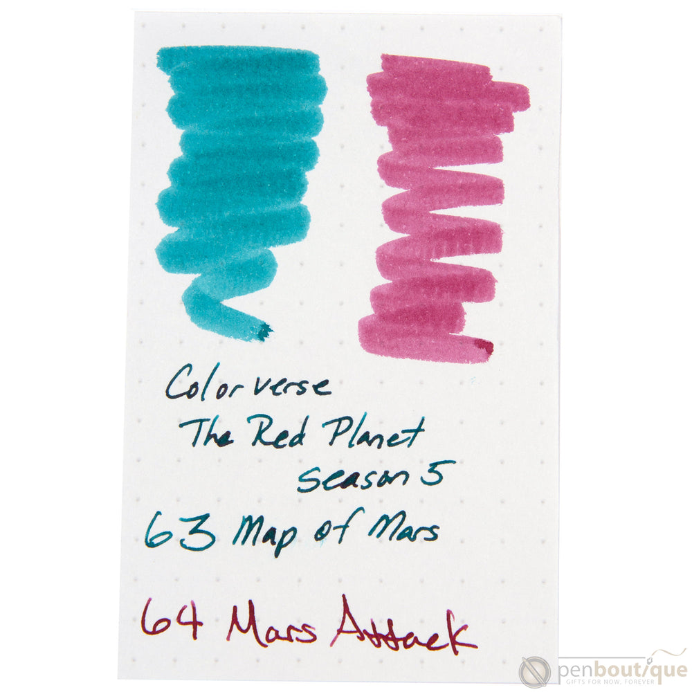 Mars Attacks Ink Colorverse Ink - The Red Planet - Map of Mars & Mars Attacks - Pen ...