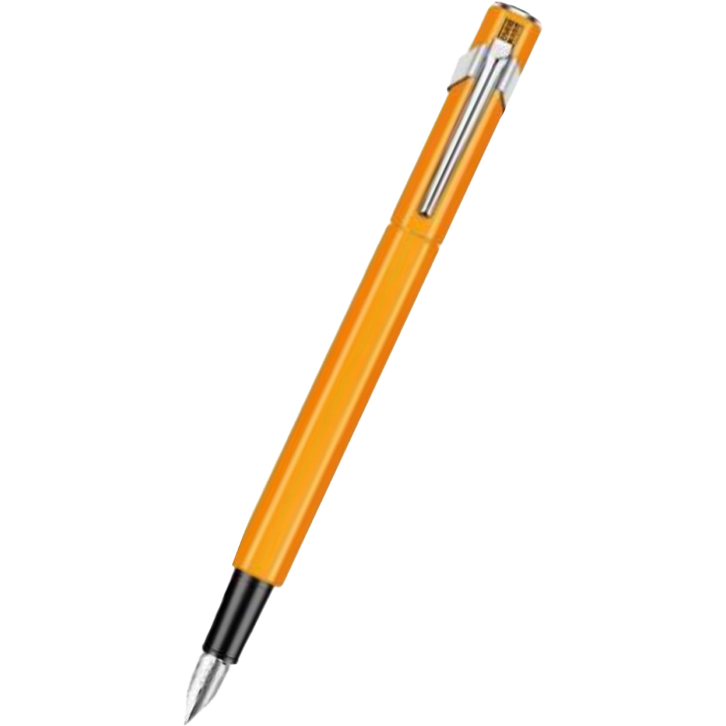 Caran D' Ache 849 Metal Fountain Pen - Orange Fluorescent - Extra Fine Nib-Pen Boutique Ltd