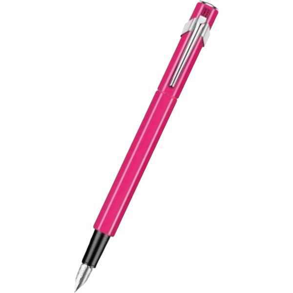 Caran D' Ache 849 Metal Fountain Pen - Pink Fluorescent - Extra Fine Nib-Pen Boutique Ltd