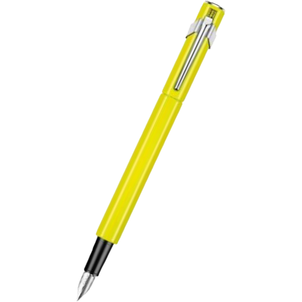 Caran D' Ache 849 Metal Fountain Pen - Yellow Fluorescent - Extra Fine Nib-Pen Boutique Ltd