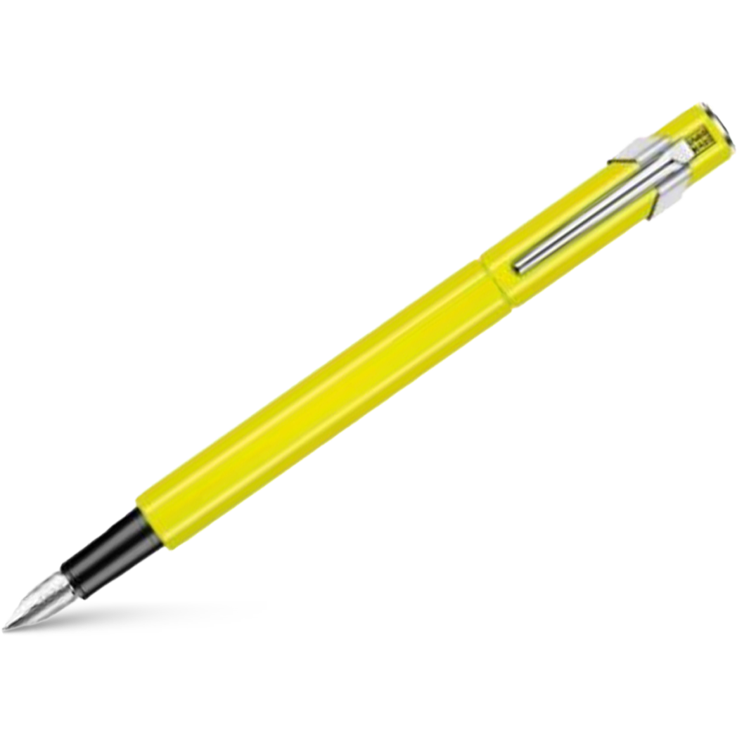 Caran D' Ache 849 Metal Fountain Pen - Yellow Fluorescent - Extra Fine Nib-Pen Boutique Ltd