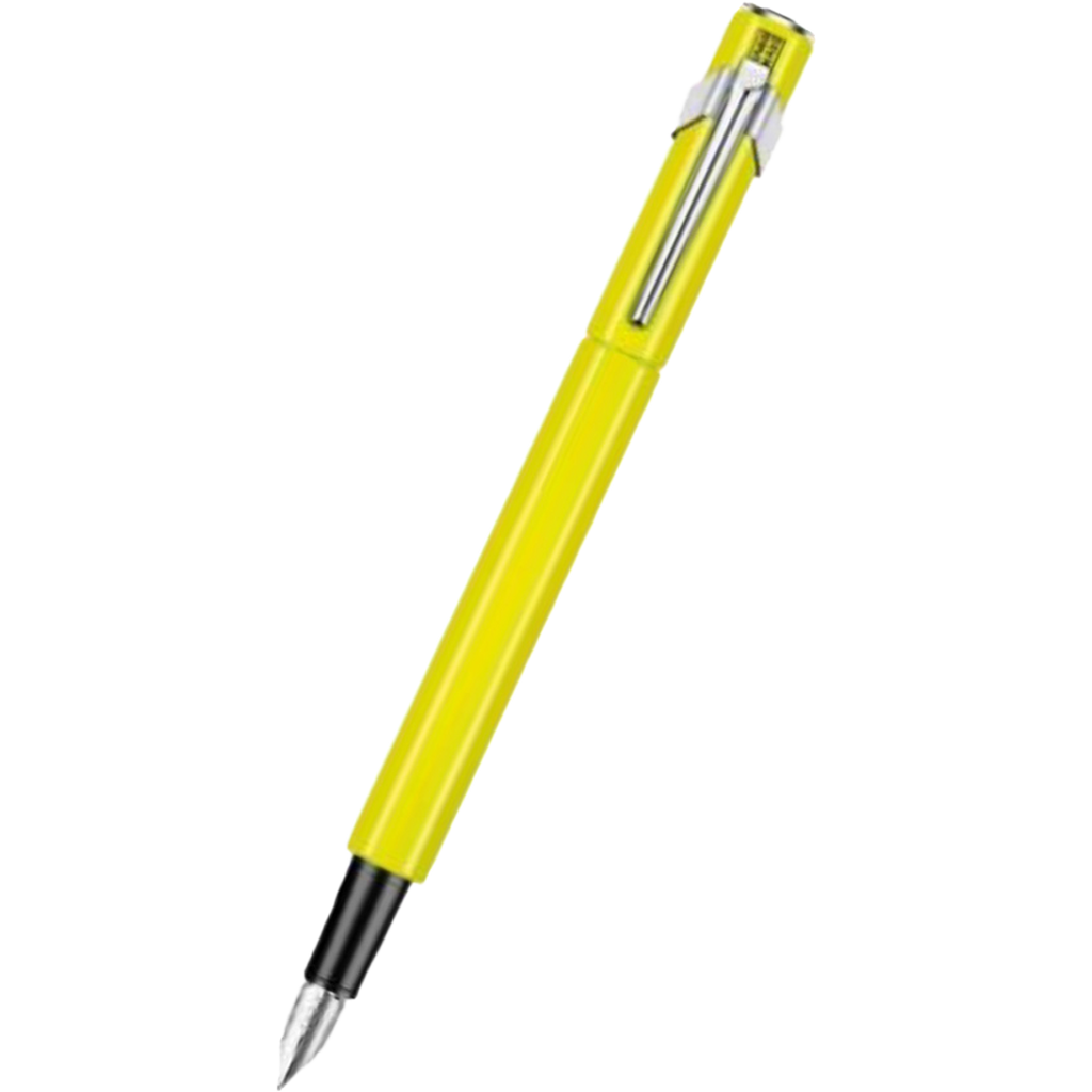 Caran D' Ache 849 Metal Fountain Pen - Yellow Fluorescent - Fine Nib-Pen Boutique Ltd