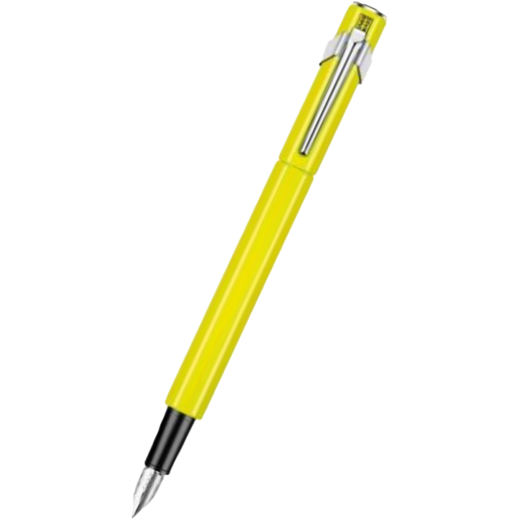 Caran D' Ache 849 Metal Fountain Pen - Yellow Fluorescent - Fine Nib-Pen Boutique Ltd