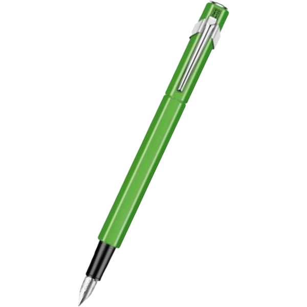 Caran D' Ache 849 Metal Fountain Pen - Yellow Green Fluorescent - Extra Fine Nib-Pen Boutique Ltd