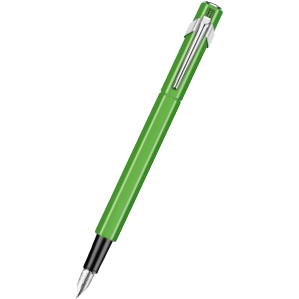 Caran D' Ache 849 Metal Fountain Pen - Yellow Green Fluorescent - Fine Nib-Pen Boutique Ltd