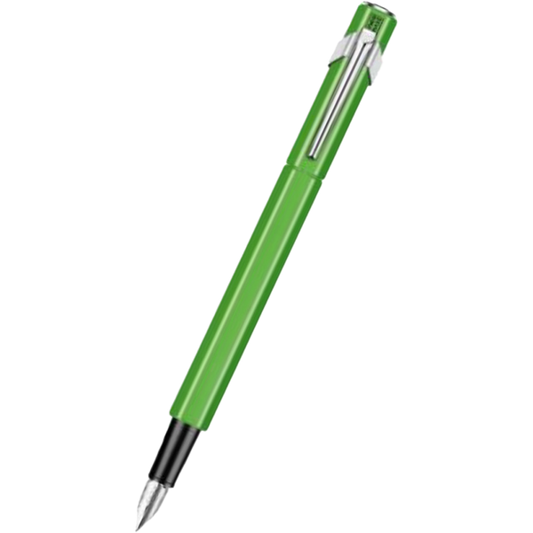 Caran D' Ache 849 Metal Fountain Pen - Yellow Green Fluorescent - Fine Nib-Pen Boutique Ltd