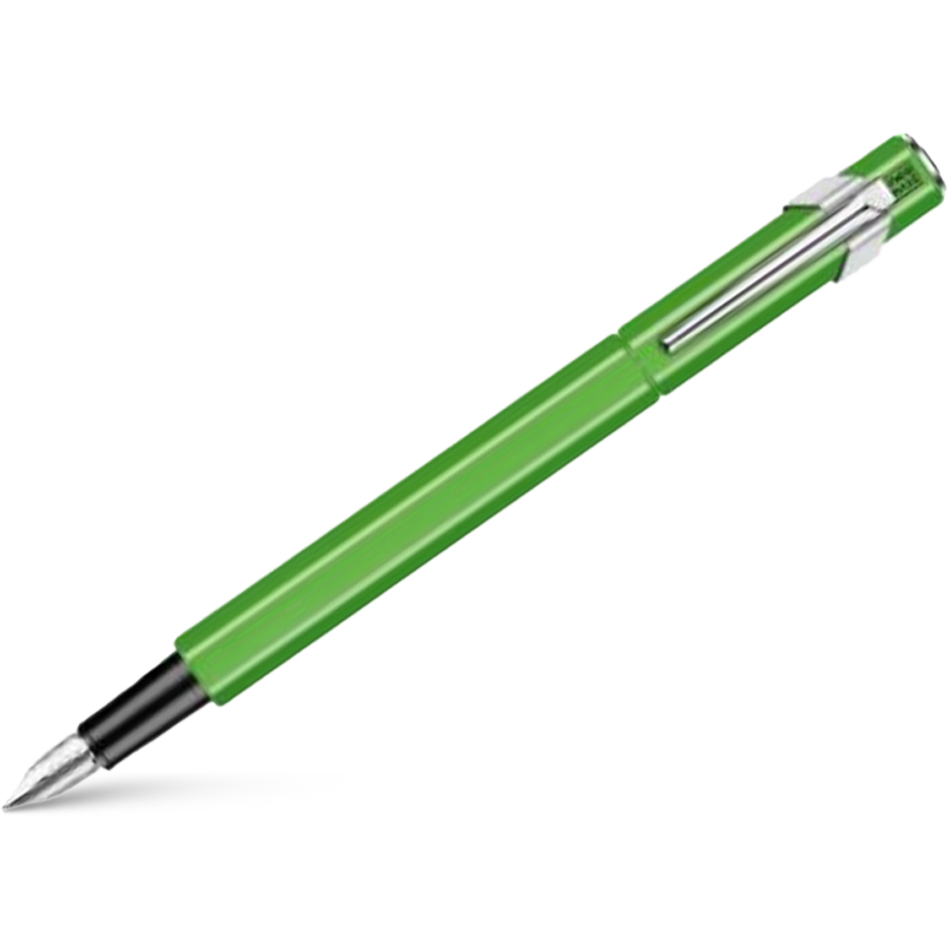 Caran D' Ache 849 Metal Fountain Pen - Yellow Green Fluorescent - Fine Nib-Pen Boutique Ltd