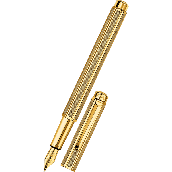 Caran d'Ache Ecridor Fountain Pen - Chevron Gilded-Pen Boutique Ltd