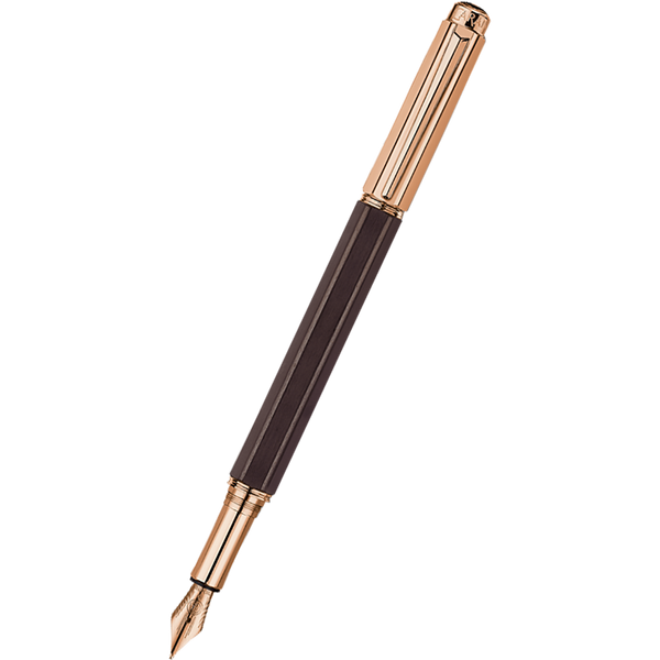 Caran d'Ache Varius Fountain Pen - Ebony - Rose Gold Trim-Pen Boutique Ltd