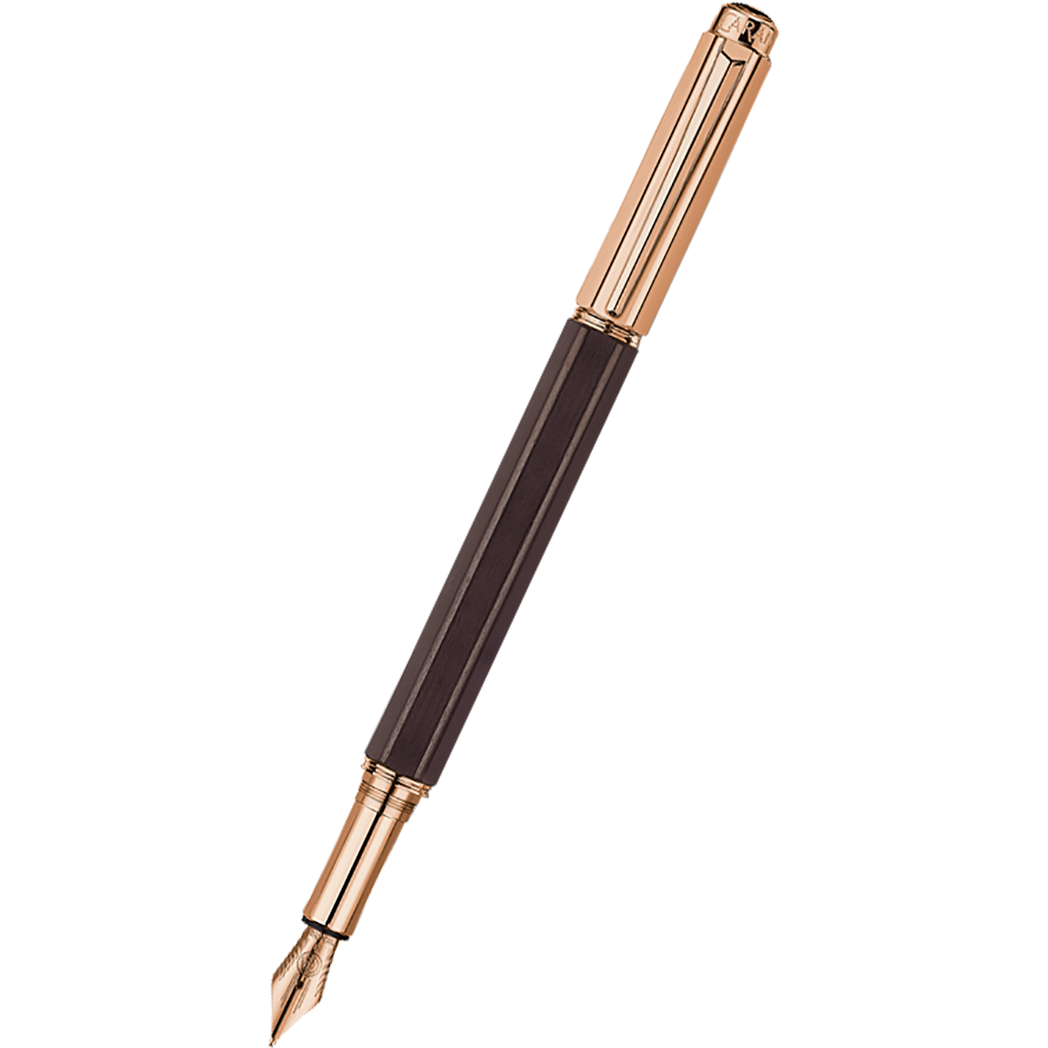 Caran d'Ache Varius Fountain Pen - Ebony - Rose Gold Trim-Pen Boutique Ltd