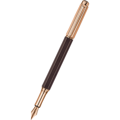 Caran d'Ache Varius Fountain Pen - Ebony - Rose Gold Trim-Pen Boutique Ltd