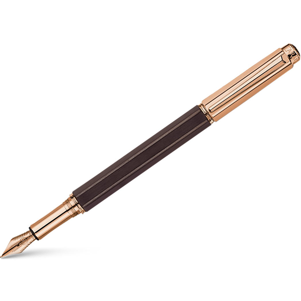 Caran d'Ache Varius Fountain Pen - Ebony - Rose Gold Trim-Pen Boutique Ltd