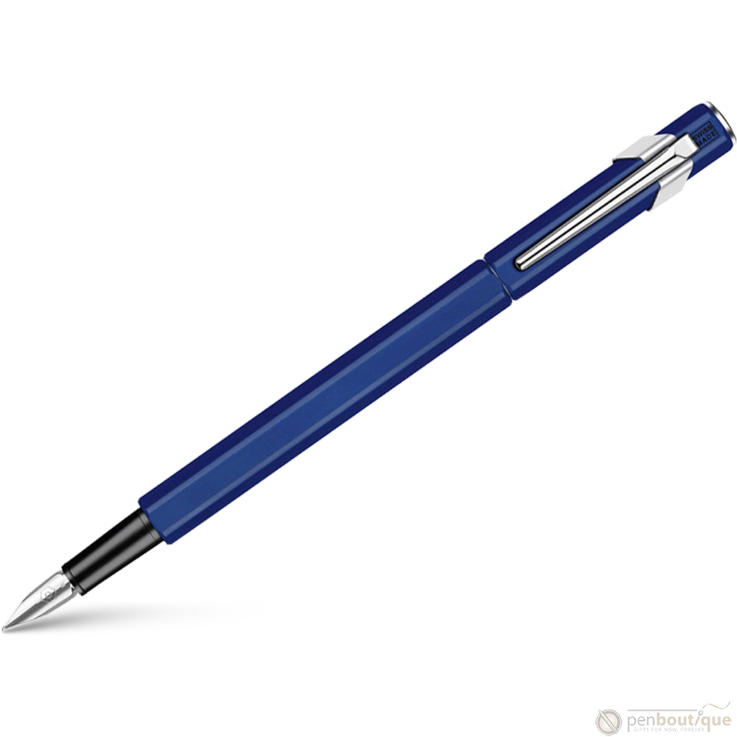 Caran D' Ache 849 Metal Fountain Pen - Blue - Fine Nib-Pen Boutique Ltd
