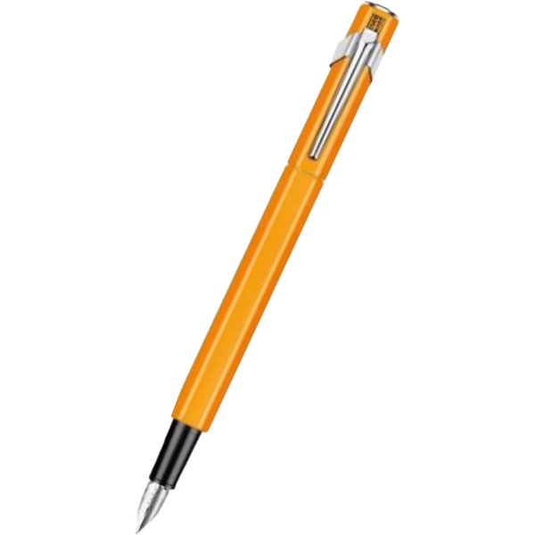 Caran D' Ache 849 Metal Fountain Pen - Orange Fluorescent - Fine Nib-Pen Boutique Ltd