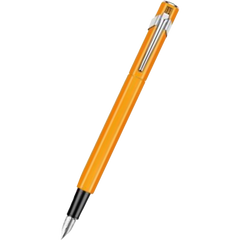 Caran D' Ache 849 Metal Fountain Pen - Orange Fluorescent - Fine Nib-Pen Boutique Ltd