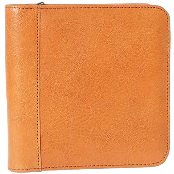 Aston Leather 6 Slot Zippered Pen Case Tan-Pen Boutique Ltd