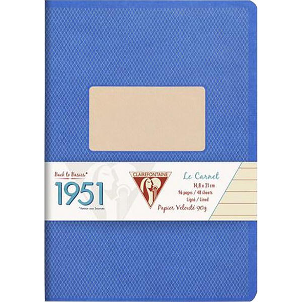 Clairefontaine 1951 Staplebound Lined Blue 5 ¾ X 8 ¼-Pen Boutique Ltd