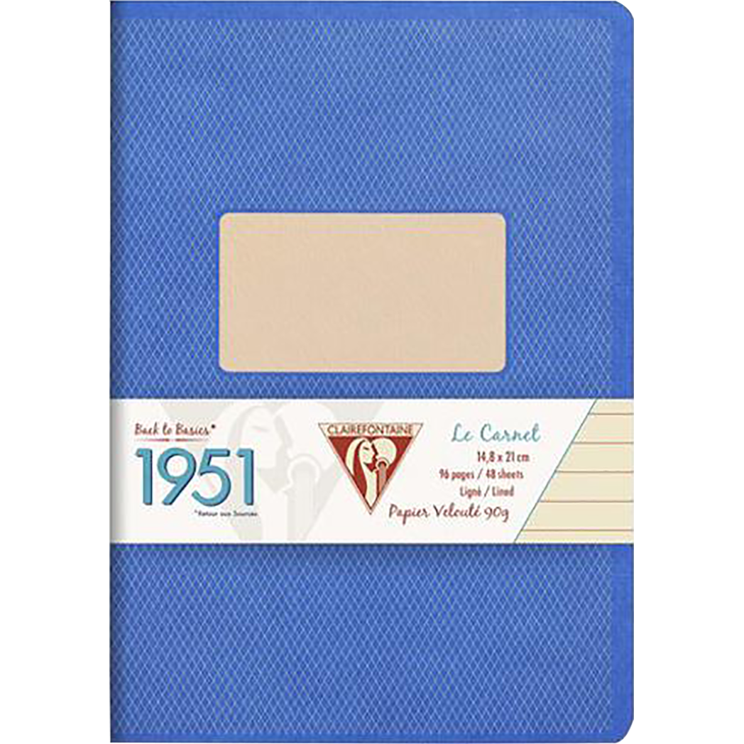 Clairefontaine 1951 Staplebound Lined Blue 5 ¾ X 8 ¼-Pen Boutique Ltd