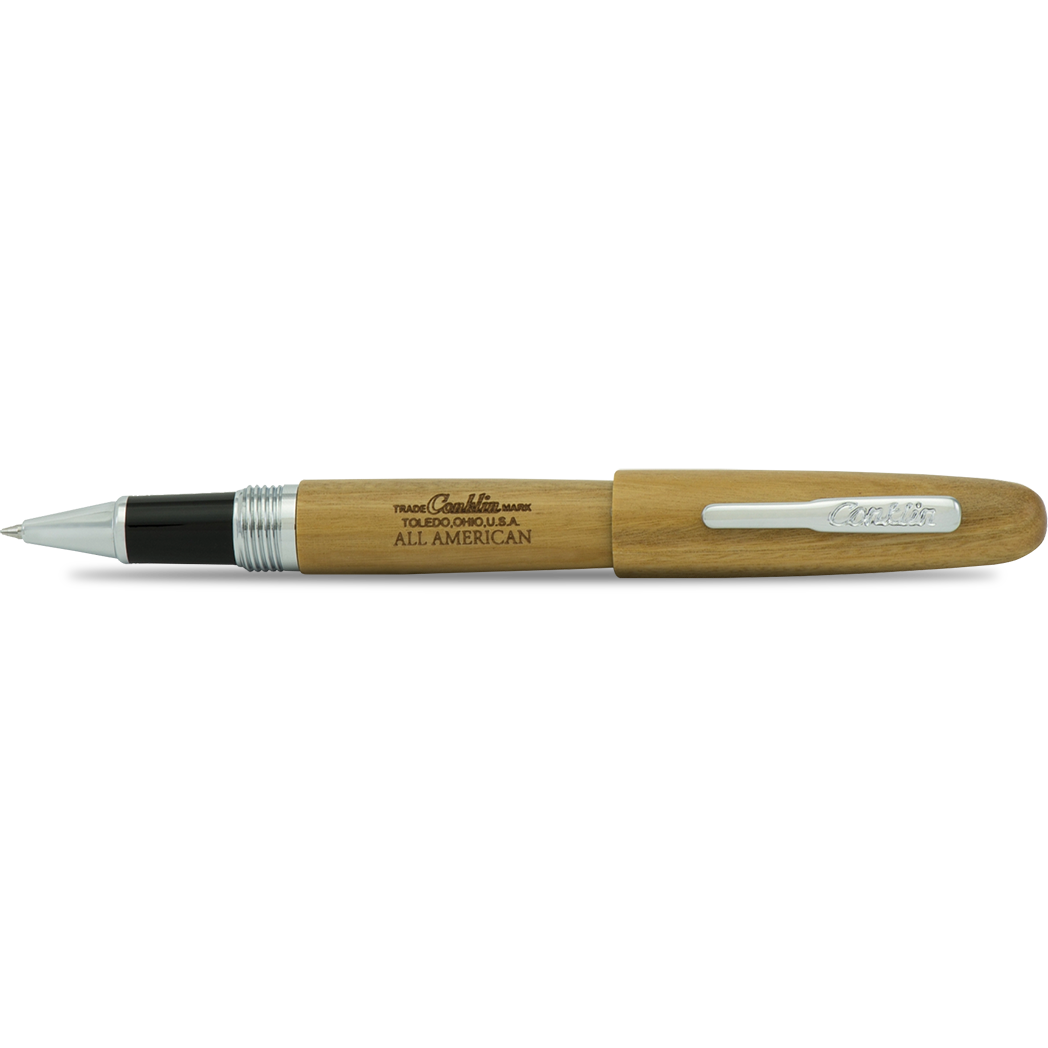Conklin All American Rollerball Pen - Limited Edition - Pau-Preto/Chrome-Pen Boutique Ltd