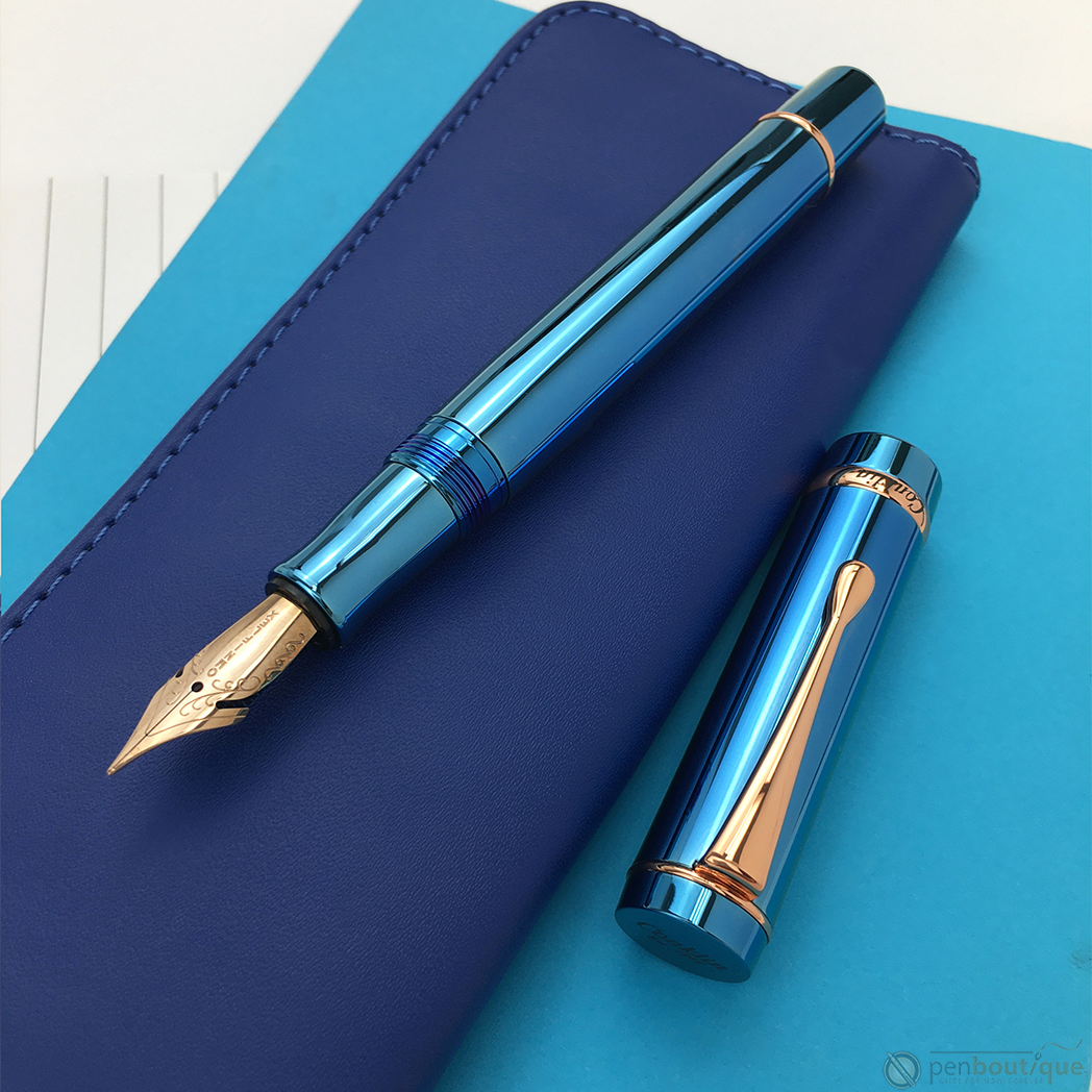 Conklin Duragraph Metal Fountain Pen - PVD Blue-Pen Boutique Ltd