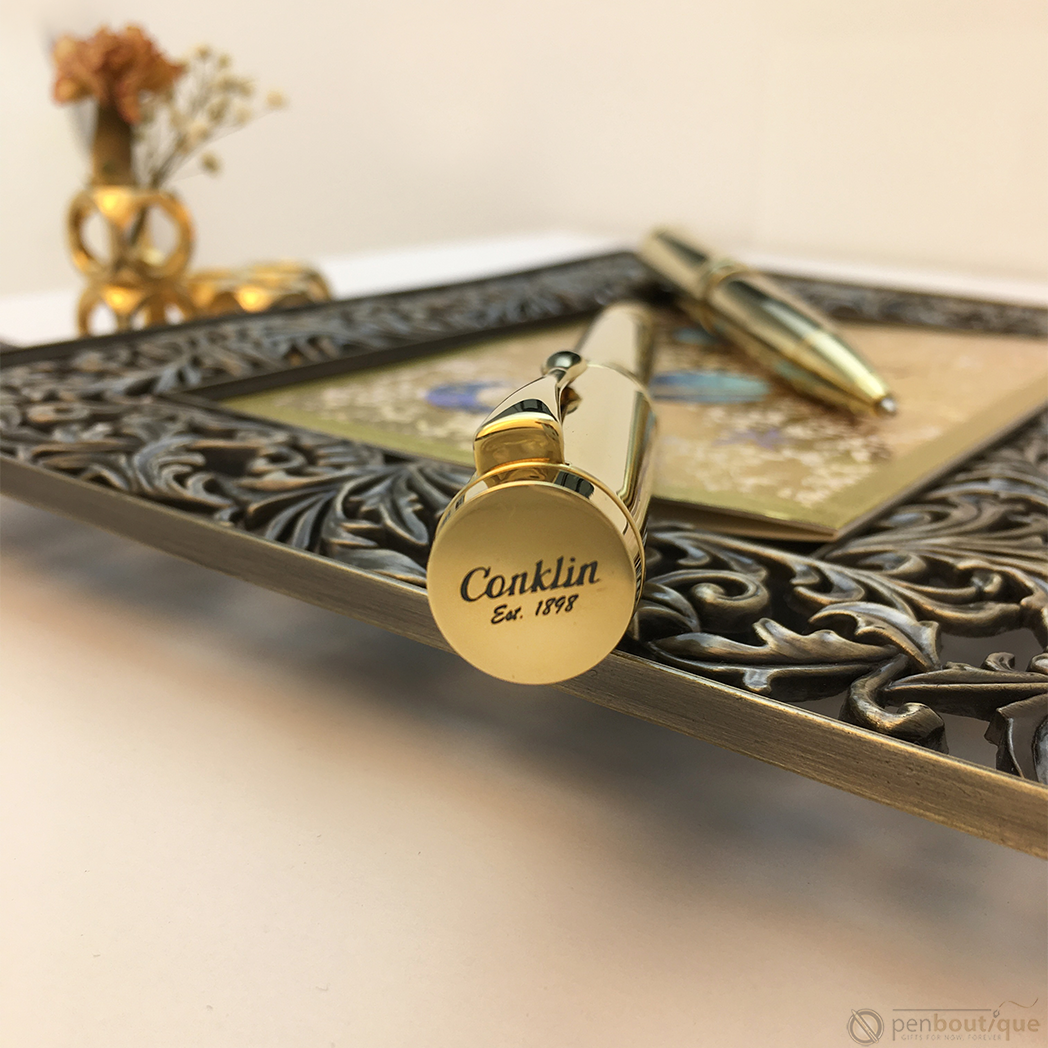 Conklin Duragraph Metal Fountain Pen - PVD Gold-Pen Boutique Ltd