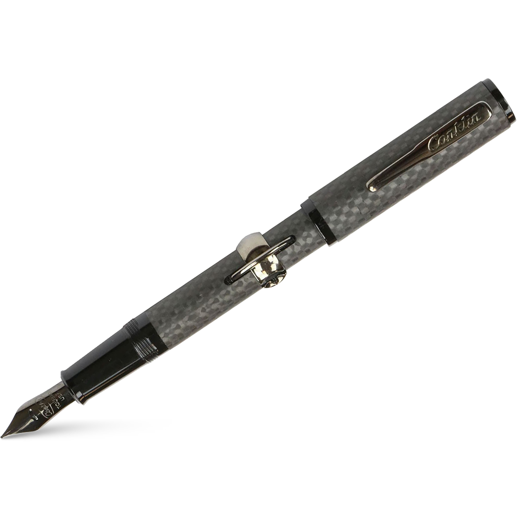 Conklin Mark Twain Crescent Deluxe Fountain Pen - Carbon Fiber - 14k Nib-Pen Boutique Ltd