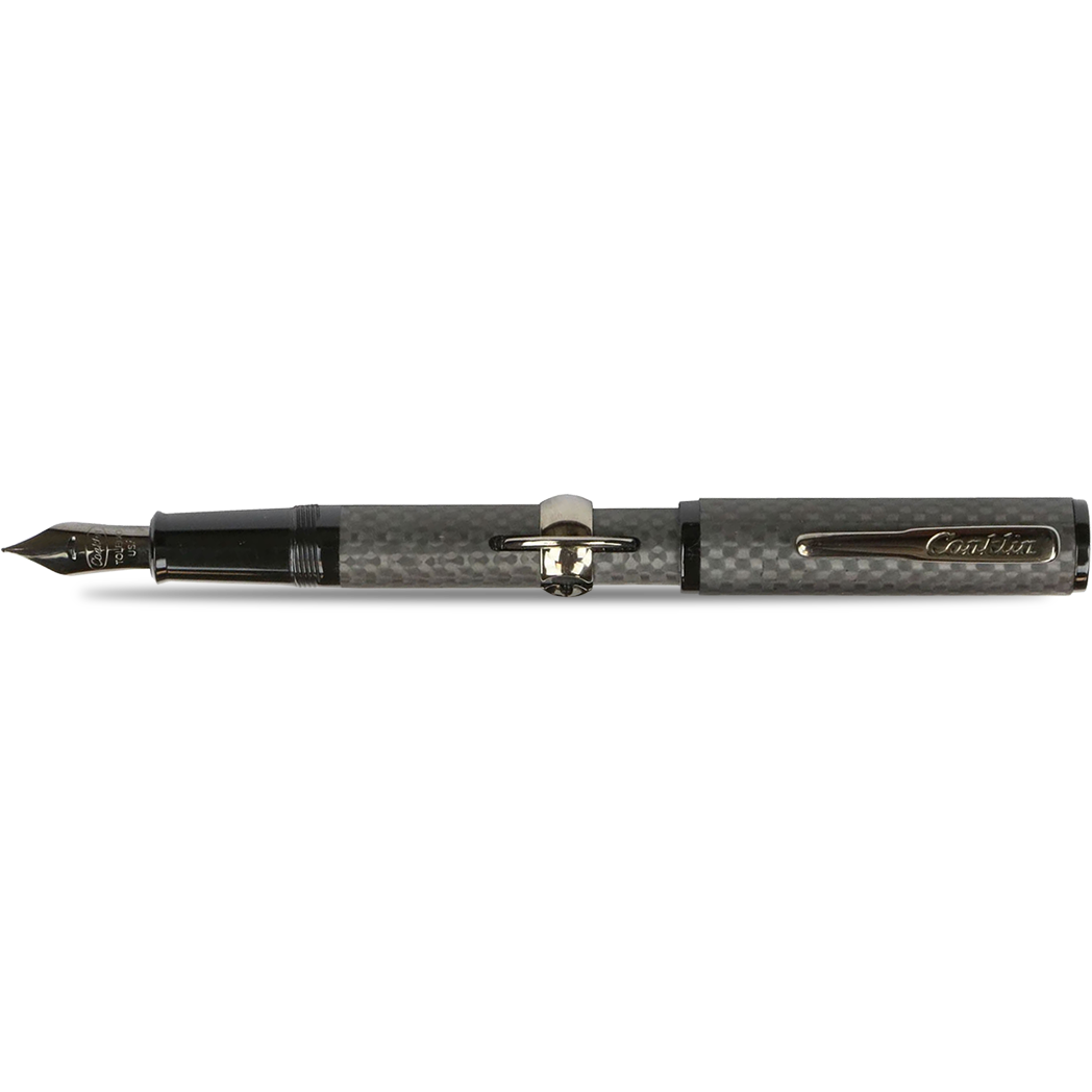Conklin Mark Twain Crescent Deluxe Fountain Pen - Carbon Fiber - 14k Nib-Pen Boutique Ltd