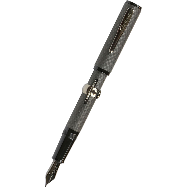 Conklin Mark Twain Crescent Deluxe Fountain Pen - Carbon Fiber - 14k Nib-Pen Boutique Ltd