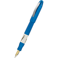 Conklin Nozac Fountain Pen - Classic Blue - Chrome Trim (125th Anniversary Limited Edition)-Pen Boutique Ltd
