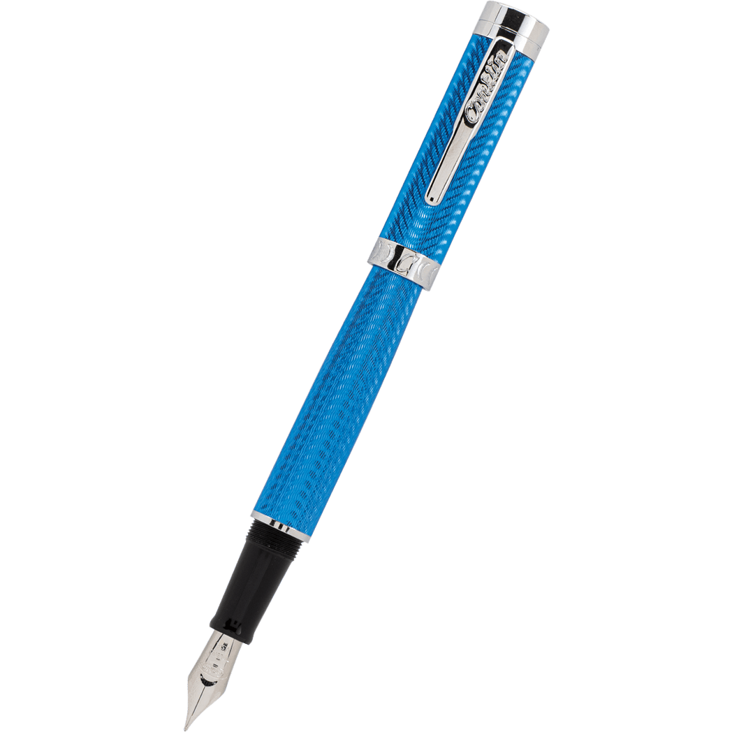 Conklin Herringbone Fountain Pen - Signature Blue-Pen Boutique Ltd