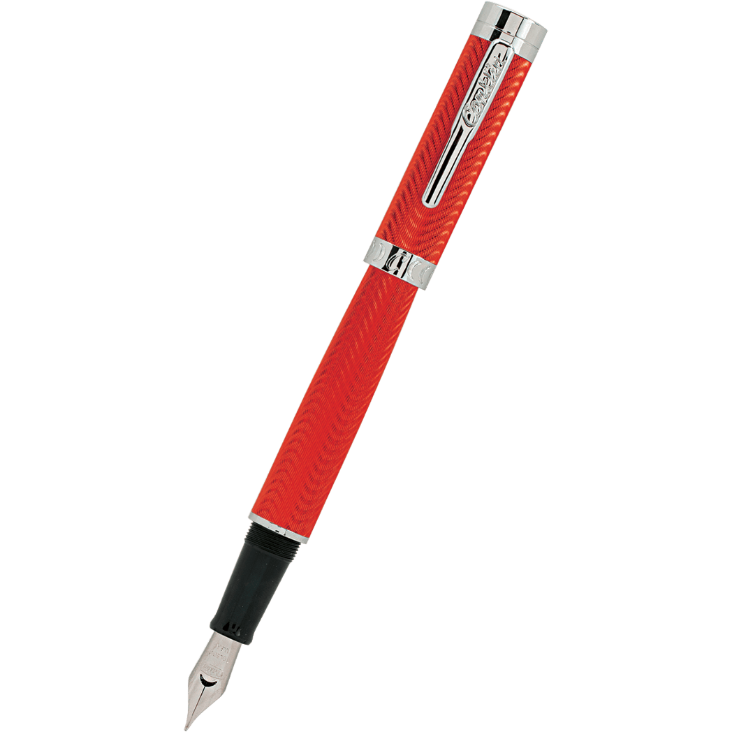 Conklin Herringbone Fountain Pen - Signature Red-Pen Boutique Ltd