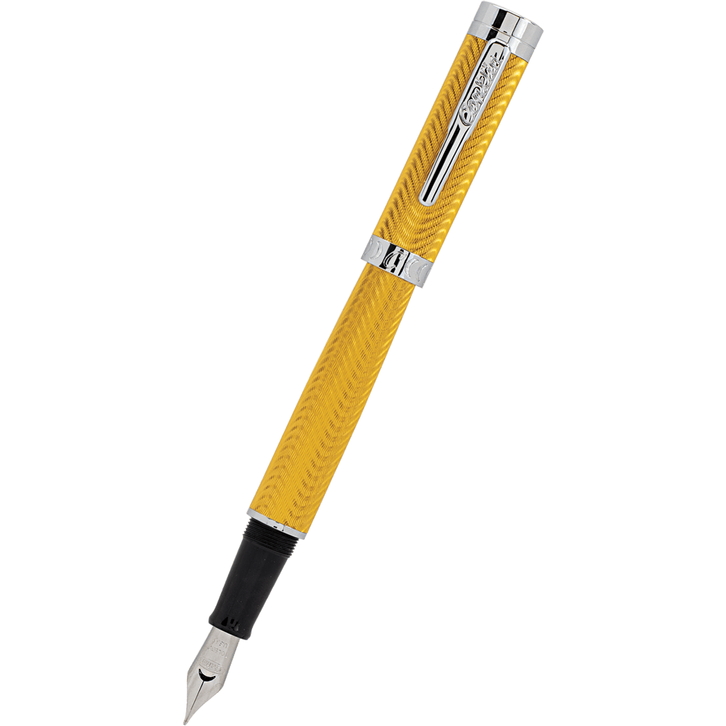 Conklin Herringbone Fountain Pen - Signature Yellow-Pen Boutique Ltd