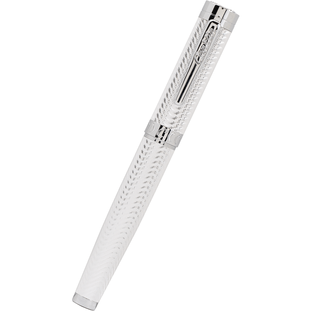 Conklin Herringbone Fountain Pen - Signature Silver-Pen Boutique Ltd