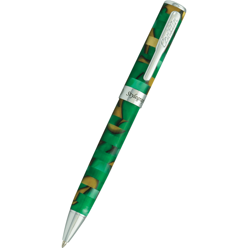 Conklin Stylograph Ballpoint Pen - Mosaic Green/Brown