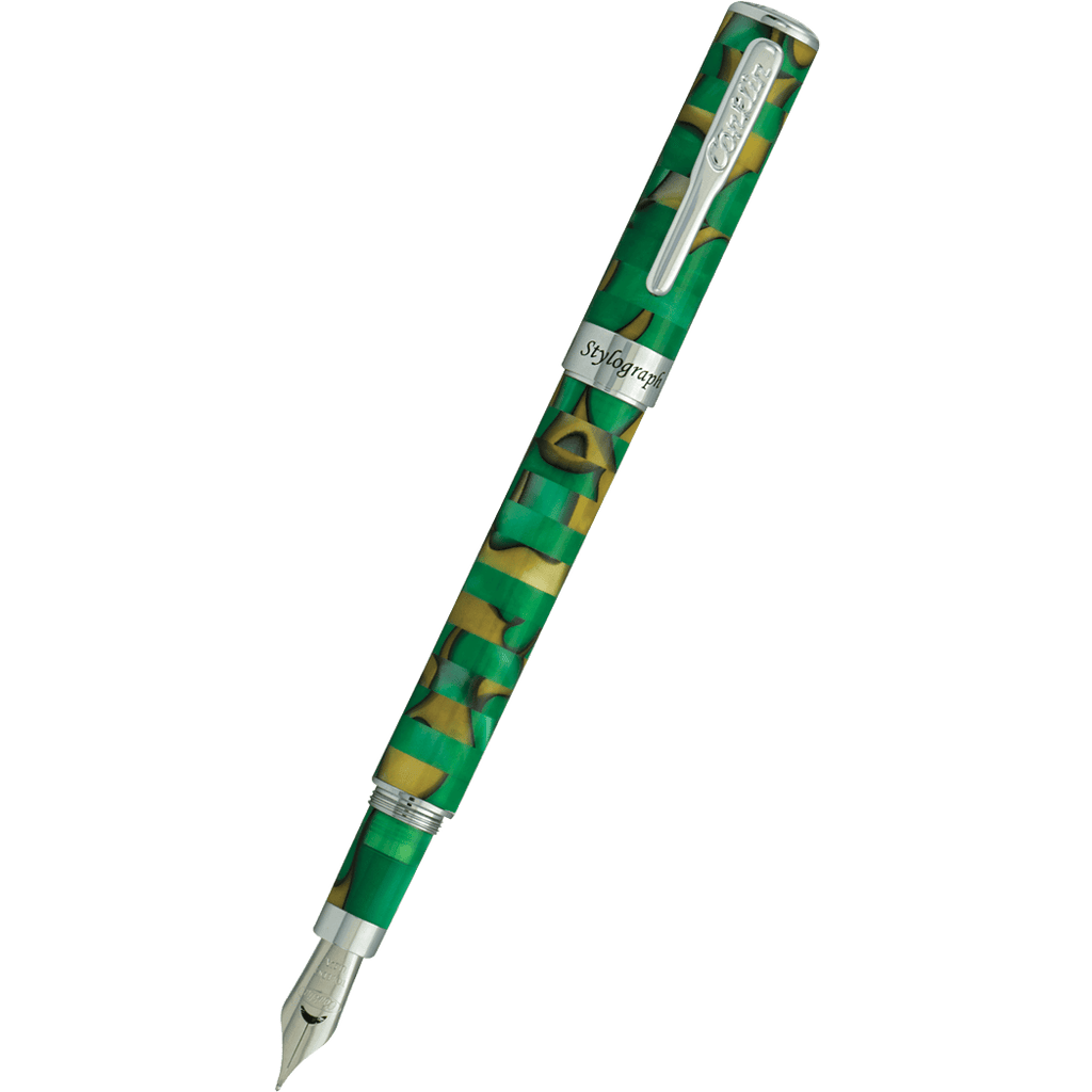 Conklin Stylograph Fountain Pen - Mosaic Green/Brown